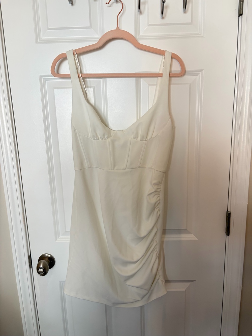 Zara Corsetry Style Draped Elasticized Mini Dress - Large - NWT - Bridal Wedding
